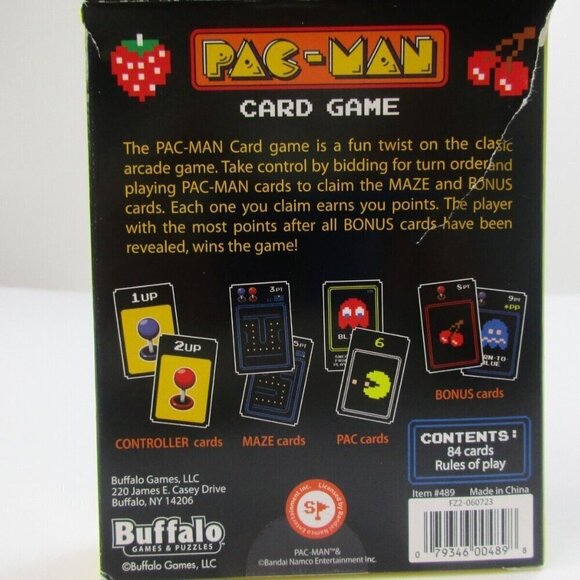 Pac Man The Card Game Buffalo Games and Puzzles for Kids, 84 Cards Rules of Play - Picture 6 of 6
